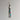 A beaded necklace with white, turquoise blue, and red beads hanging from a small metal hook against a plain light gray wall.