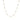 Delicate gold necklace with small beads on a white background
