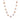Claudia Rose champagne-pink freshwater baroque pearl necklace hand-knotted on silk cord