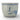 An antique ceramic planter or pot with a white glazed body, decorated with blue hand-painted calligraphic motifs and a blue Greek key pattern around the rim, shown on a light gray background.