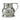 Silver pitcher with '1875' engraving on a white background