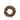 A brown feather wreath ornament with a gold hanging loop, shown against a plain white background.