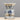 Ceramic vase with blue floral patterns on a gray background