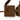 Brown leather crossbody bag with a strap on a white background