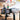 Pecos table with a basket of drinks on a blurred outdoor background