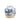 Ceramic jar with blue fish design on a white background