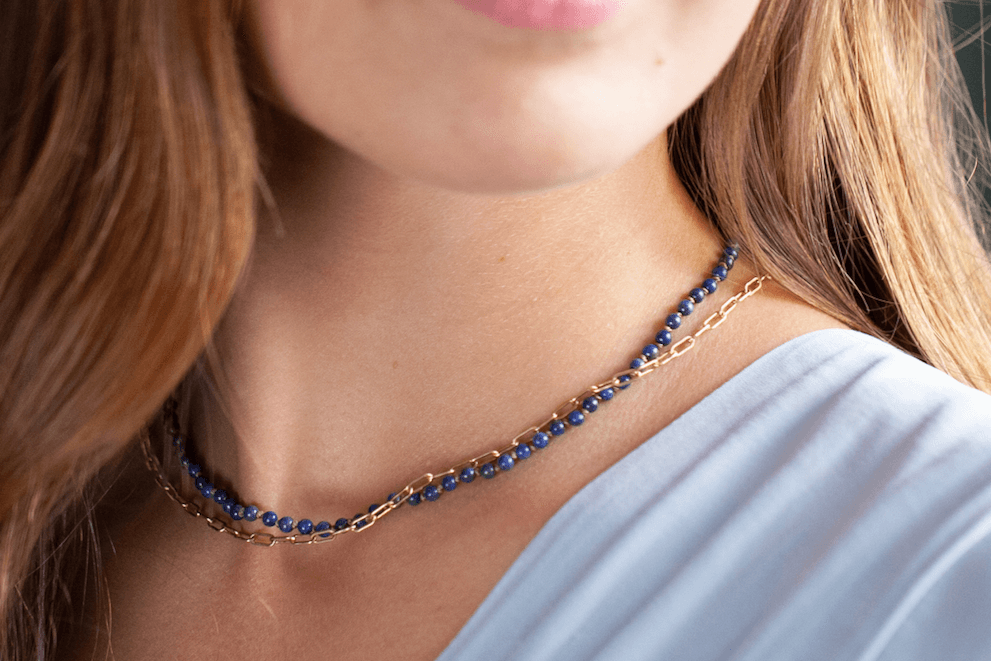 Chunky Chain and Layered Choker Necklace Ideas. Jewelry Outfit